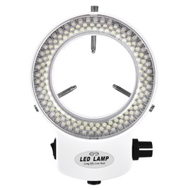 Microscope LED Light, LED Ring Light, Intense and Focused LED Ring Light, Plastic for Camera Home Microscope Office (White European Standard 220 V)