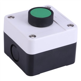 Button Switch Box - One Button Control Box IP54 Weatherproof Green Push Button Exit Button Automatic Gate Opener