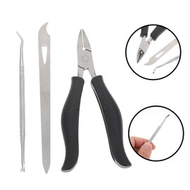 BIUDECO Stainless Steel Nail Trimmer Set Dead Skin Plier Nail Plier Pedicure Tool Non-skid Handle Portable