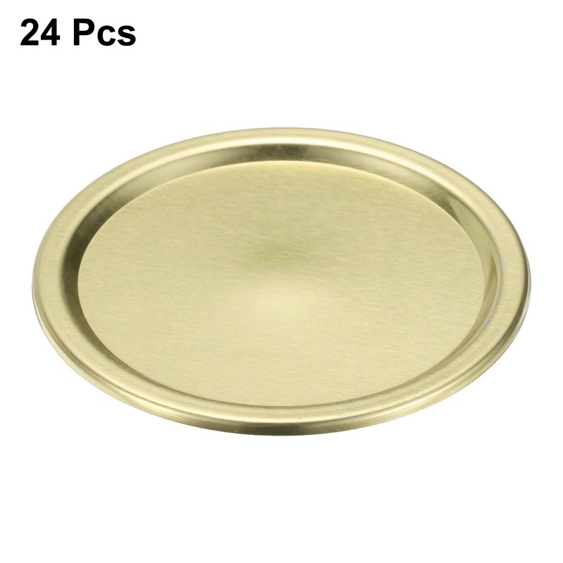 uxcell 24pcs Mason Jar Canning Lids Wide Mouth, 83mm Metal