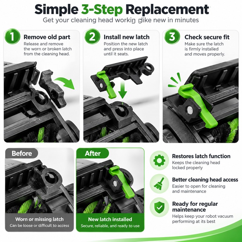 Cleaning Head Module Latch for Roomba Robot Vacuums – Compatible