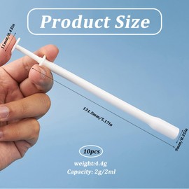 MOLZINY Pack of 10 Vaginal Applicators for Hygienic Thread Applicators Hygienic Vaginal Applicator Tube Lubricant Applicator Syringe Lubricant Tube for Most Suppositories