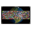 3×5 FT Global Nations Flag,Large Globe National College Funny Dorm