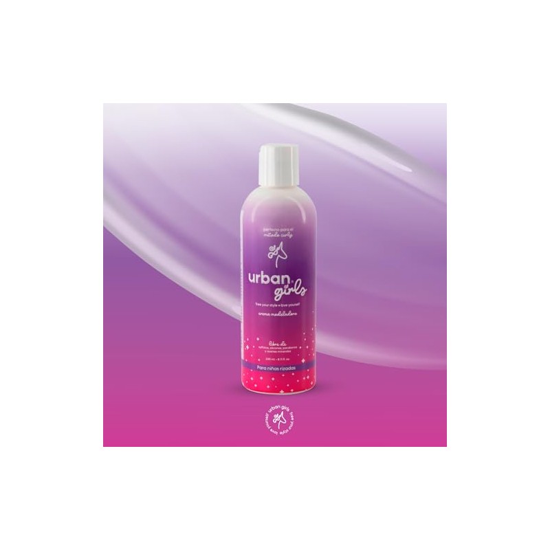URBAN CURLS Crema Moldeadora para Niñas Cabello Rizado 240 ml