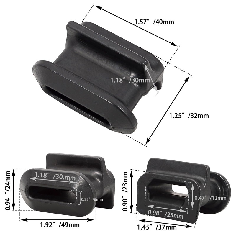 WOWTK Chin Spoiler Upper Grommet for Harley 2017-2024 Touring Road
