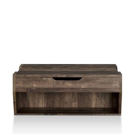 Furniture of America Edwards Wood Lift-Top Coffee Table in Reclaimed Oak