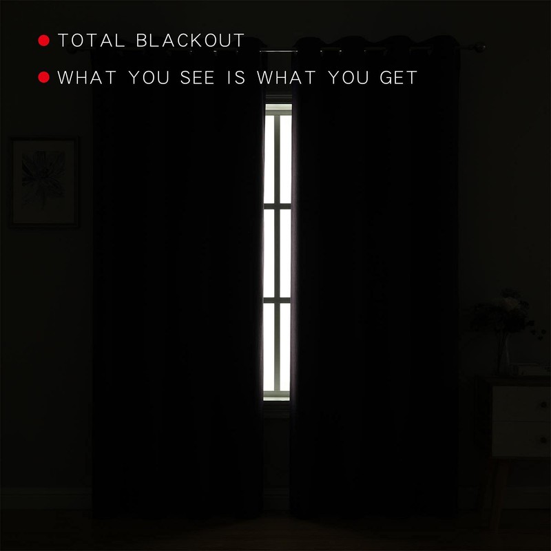 G2000 100% Blackout Curtains for Bedroom & Living Room -