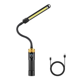 Magnetic Rechargeable LED Work Light, 360° Flexible Gooseneck Flashlight