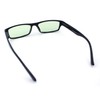 Mens Hippie Pimp Color Lens Narrow Rectangular Black Frame Sunglasses