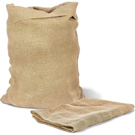 MDS - Large Burlap Bags 24" x 40" - Burlap Potato Sack Race Bags for Outdoor Games, Picnic, Birthday Party, Shrub & Plant Frost Protection, Backyard Gardening, Food Storage (Pack of 2)