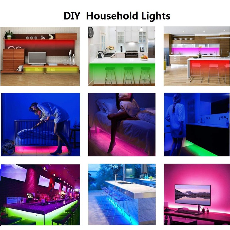 Auplf Motion Activated Under Bed Lights, 9.84ft 5050 RGB Color