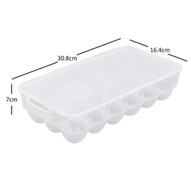 Bringer 2-Pack Plastic Egg Holders, Clear Refrigerator Egg Boxes for 18 Eggs