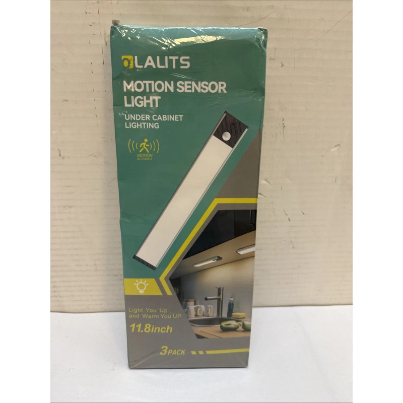 Olalits Under Cabinet Lighting, Equipped with Motion Sensor, 11.8" Rechargeable