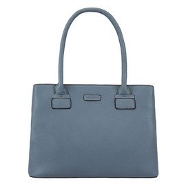 Lloyd Baker London – DAISSY Leather Shoulder Bag: Women's Modern Classic Design in 100% Genuine Full Grain Leather with Triple Compartments- CITADEL (Light Blue)