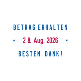 Trodat Printy 4750 Typomatic Date Stamp for Self-Inking 2 Lines Blue / Red Print Colour Max. 41 x 24 mm 9010035414223