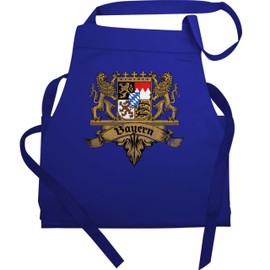 Shirtracer - Apron Gift - Compatible with Oktoberfest Party Cooking Apron - Bavaria Crest Bavaria Free State of Bavaria, 2 Royal Blue