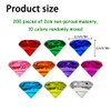 Acrylic Diamond Multicolor Crystal Diamond Pirate Gem,200pcs Mix Color Acrylic