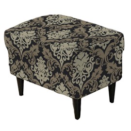 CRFATOP Ottoman Chair Cover Large Ottoman Chair Slipcovers Printed Rectangle Storage Stool Cover Stretch Footstool Footrest Furniture Protector for Bar Counter Living Room,C01