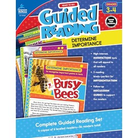 Carson Dellosa Ready to Go Guided Reading: Determine Importance, Grades 3 - 4 Resource Book