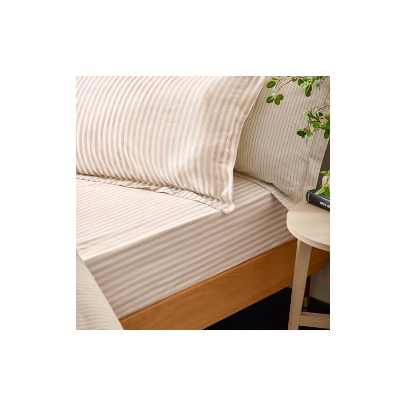 Yard Hebden Melange Stripe Cotton Pillowcase Pair