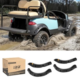 10L0L Golf Cart Front and Rear Fender Flares for Club Car Precedent 2004 & UP - Set of 4 Golf Cart Fender Flares W/Stainless Steel Screws Hardware NOT for Modified Car