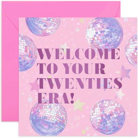 Welcome To Your Twenties Era - Birthday Card for Taylor Fans - 20th Birthday Card for Bestie, Swifty, Daughter, Niece, Cousin - Twentieth Swift Birthday Card for Her - Blank Inside