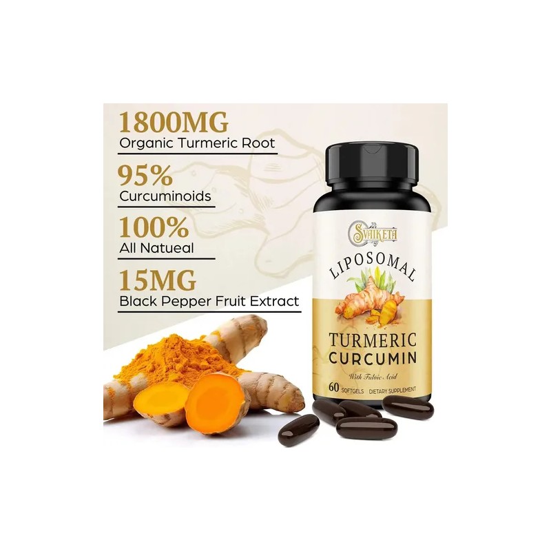 Svaiketa Suplemento Liposomal Cúrcuma 60 Cápsulas