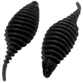 FTM Omura Baits Pongo Junior 4 cm – 7 Rubber Baits Trout, Flavour: Garlic, Colour: Black