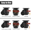 TESUMI Leveling Casters Wheels Set of 4, Heavy Duty 2200LBS