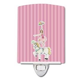Caroline's Treasures BB6860CNL Circus Performer Ceramic Night Light Compact, UL-Certified, Ideal for Bedroom, Bathroom, Nursery, Hallway, Kitchen, 6x4x3, Multicolor
