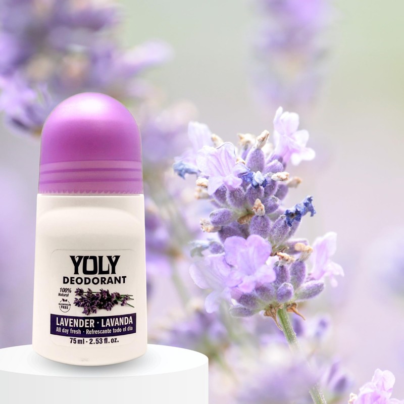 Yoly Lavanda Natural Deodorant – Aluminum-Free, Paraben-Free, Long-Lasting Odor Protection,