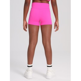 MCEDAR Girls Biker Shorts High Waisted Yoga Athletic Volleyball Shorts Soft Dance Shorts 031-Hot Pink-CM