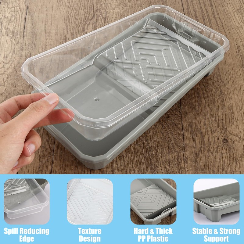 Oungy 20 Pcs Disposable 4Inch Paint Tray Liners & 2