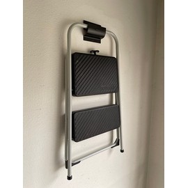 Tetra-Teknica GMH-01 4-in Steel Wall Mount Ladder and Wheelbarrow Hanger, Matte Black
