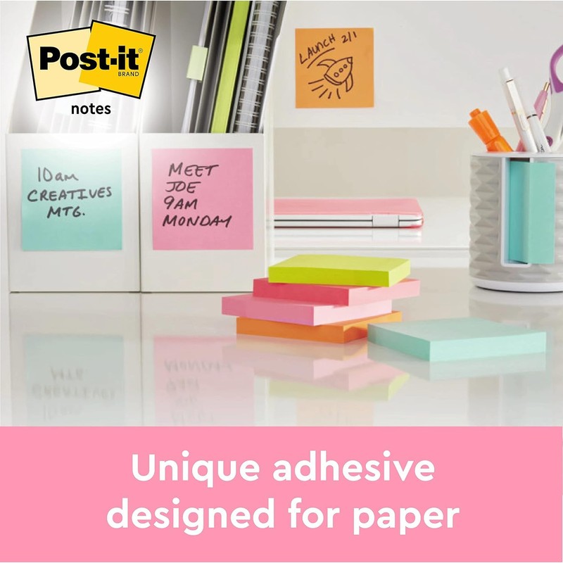 Post-it Notes Mini Cube, Assorted Colours, 1 Pad, 51 mm