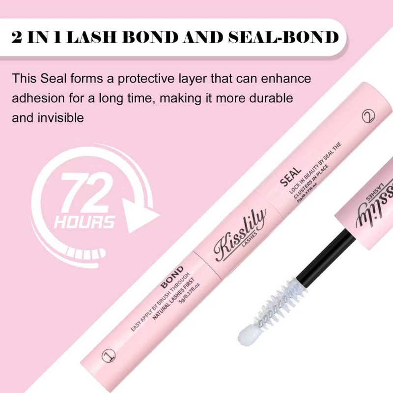 Lash Cluster Glue Waterproof Bond and Seal Lash Glue Long
