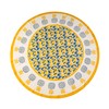 Couleur Nature Round Tablecloth, Lemon Tree, Yellow Blue, 70 Inches