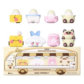 Cloud Comfort Lip Balm - 4 Tubes Fruit-flavored Moisture Lip Balms, Blueberry, Jasmine, Orange, and Peach Flavors, 3-in-1 Repairs Lip Damage Caused by Dryness, Makeup and UV Rays (4 Pack)