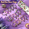 Landical 24 Pcs Mardi Gras Bracelets for Women Beaded Stretch
