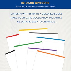 Trading Card dividers, Card Dividers for Storage Boxes, Card Box Dividers for MTG TCG Baseball Sports Card, 80