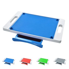 Karving King BPA Free Large Plastic Meat Cutting Board with Juice Groove, Spikes, Drip Tray, Removable Cutting Board, Original Version - Blue