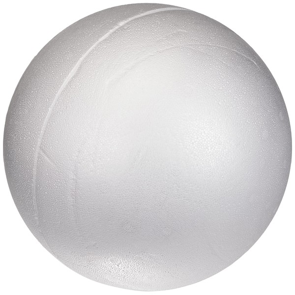 Rayher Polystyrene Ball, Two Halves, White, ø 25 cm