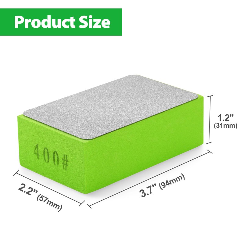 Diamond Hand Polishing Pads, 5PCS Diamond Sanding Pads 60/120/240/400/1000 Grit