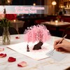 Pop Up Anniversary Card, 3D Cherry Blossom Love Tree Hearts