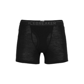 Icebreaker Merino Wool Underwear for Men, 175 Everyday Boxer Briefs, Odor-Resistant Men’s Boxers with Brushed Elastic Waistband, Stretch Rib Fabric- 100% Merino Wool Base Layer, Large, Black