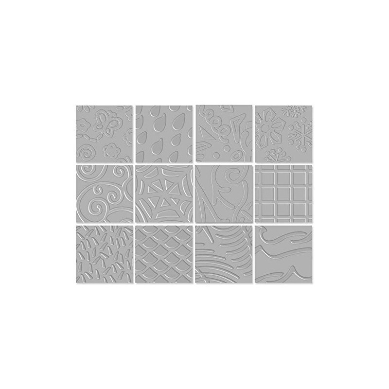 Fiskars Prägeplatten Starter-Set, Mit 6 doppelseitigen Platten und Prägestift, 1003731