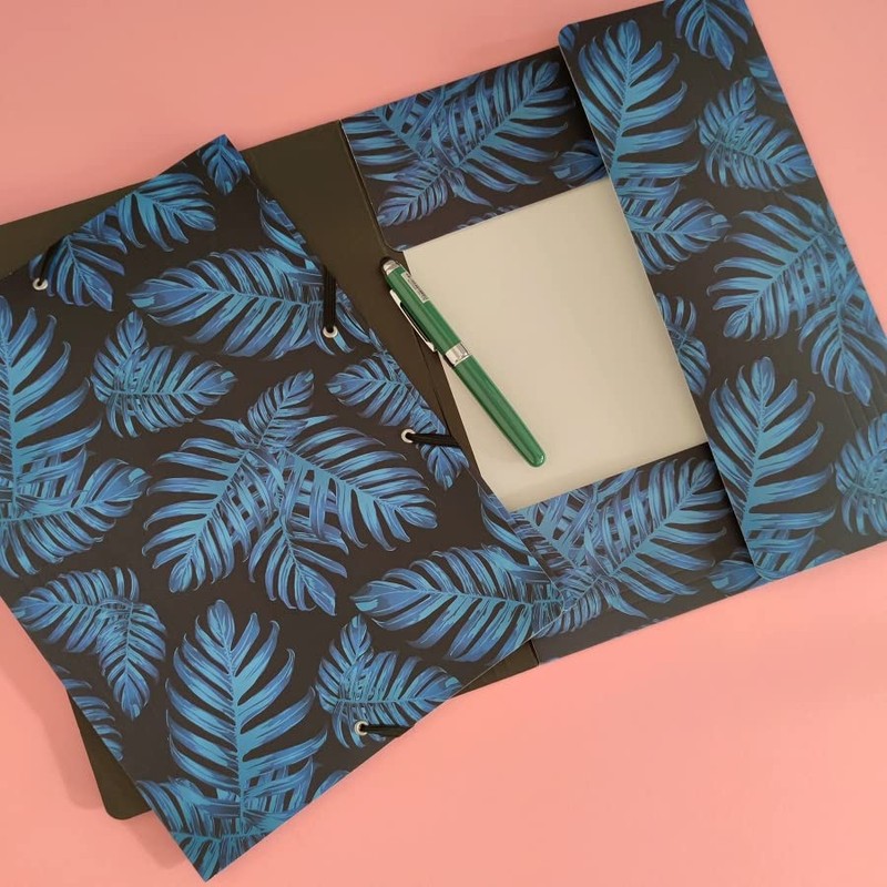 De Luxe Philodendron Folder Blue