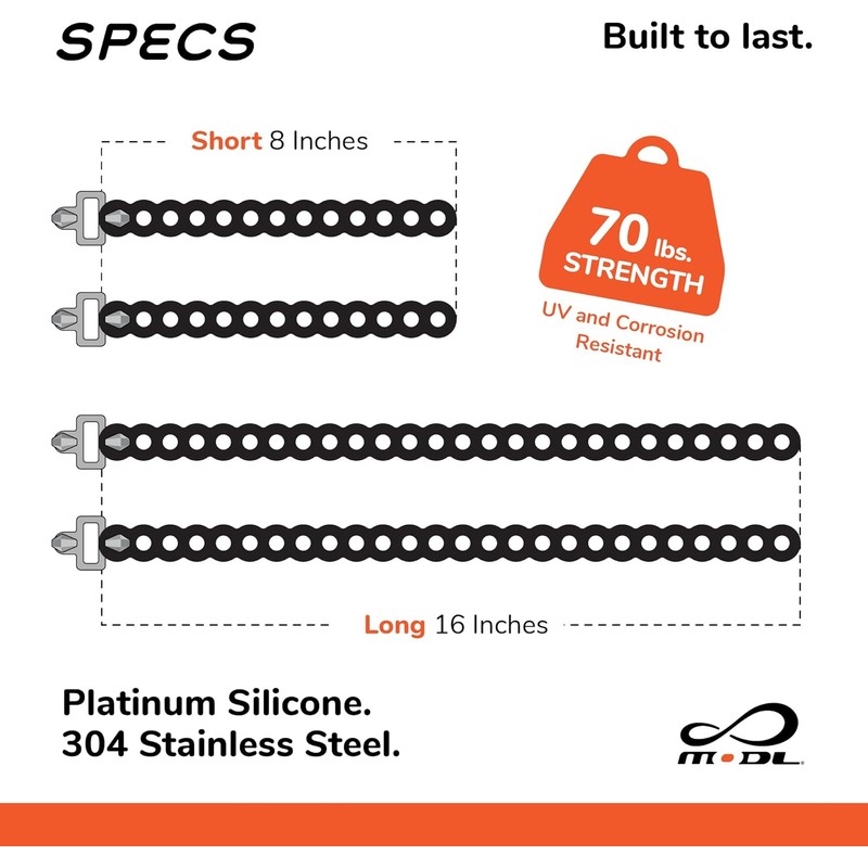 MODL Infinity Tool™ 2.0 Modular Straps (4-Pack) - Flexible Multi-Tool,