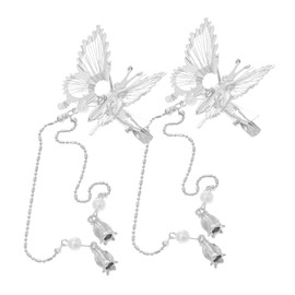 SAFIGLE Elegant Butterfly Tassel Hair Clips 2-Pack Long Metal Hair Barrettes for Women and Girls Delicate Headdress Accessories for Styling and Fashion
