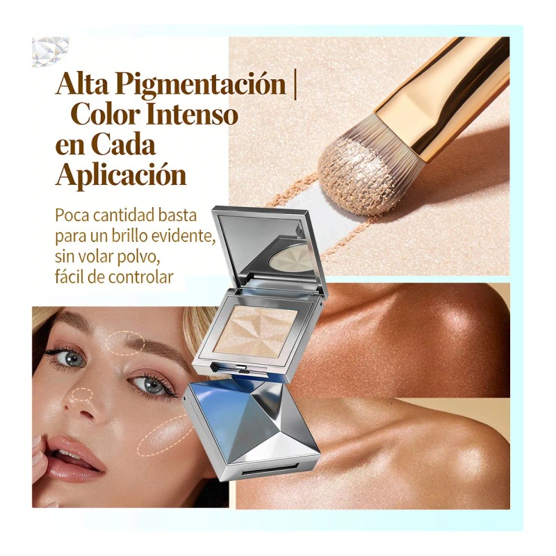Artmiss Lluminador Compacto Polvo Ultrafino No Marca Poros
